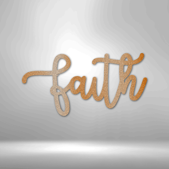 Scripture Sign Faith Script Steel Sign Laser Cut Powder Coated Home & Office Me